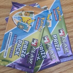 NEW Lot Of 3 Sealed Pokemon Prize Pack Boosters Series Seven